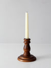 vintage wooden candlestick holder
