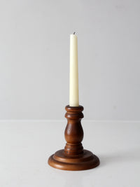 vintage wooden candlestick holder