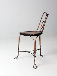 antique wrought iron art nouveau chair