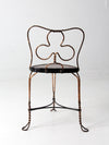 antique wrought iron art nouveau chair