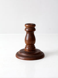 vintage wooden candlestick holder