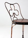 antique wrought iron art nouveau chair