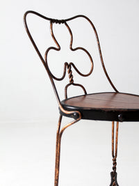 antique wrought iron art nouveau chair