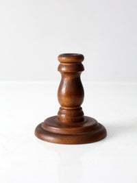 vintage wooden candlestick holder