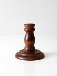 vintage wooden candlestick holder