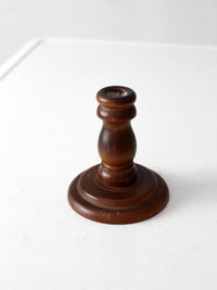 vintage wooden candlestick holder