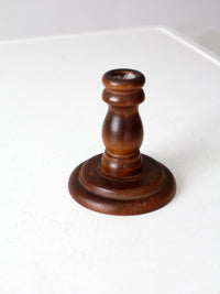 vintage wooden candlestick holder