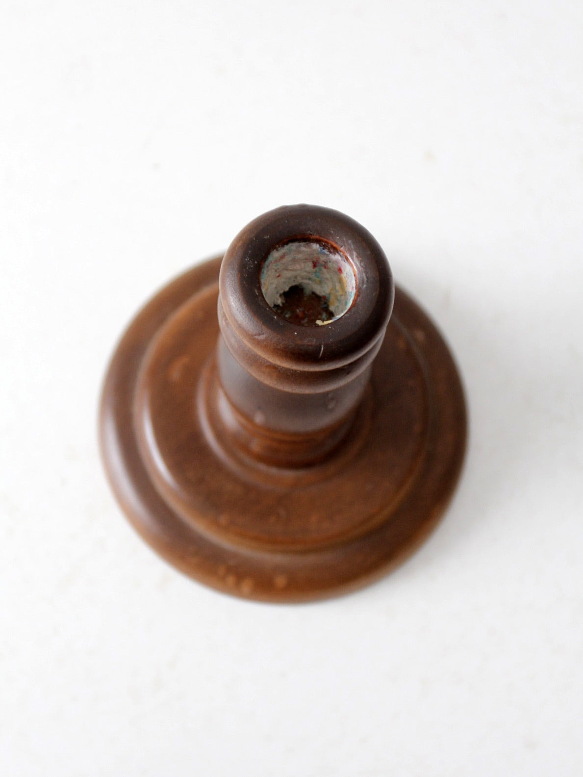 vintage wooden candlestick holder