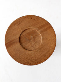 vintage wooden candlestick holder