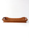 vintage carved wood farmhouse tray