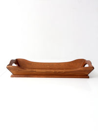 vintage carved wood farmhouse tray