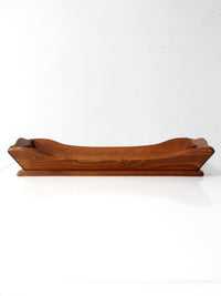vintage carved wood farmhouse tray