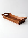 vintage carved wood farmhouse tray