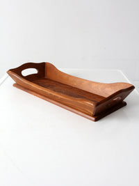 vintage carved wood farmhouse tray