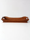 vintage carved wood farmhouse tray