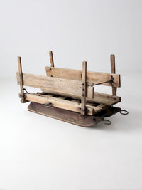 antique primitive wooden sled