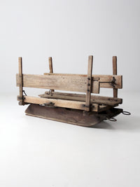 antique primitive wooden sled