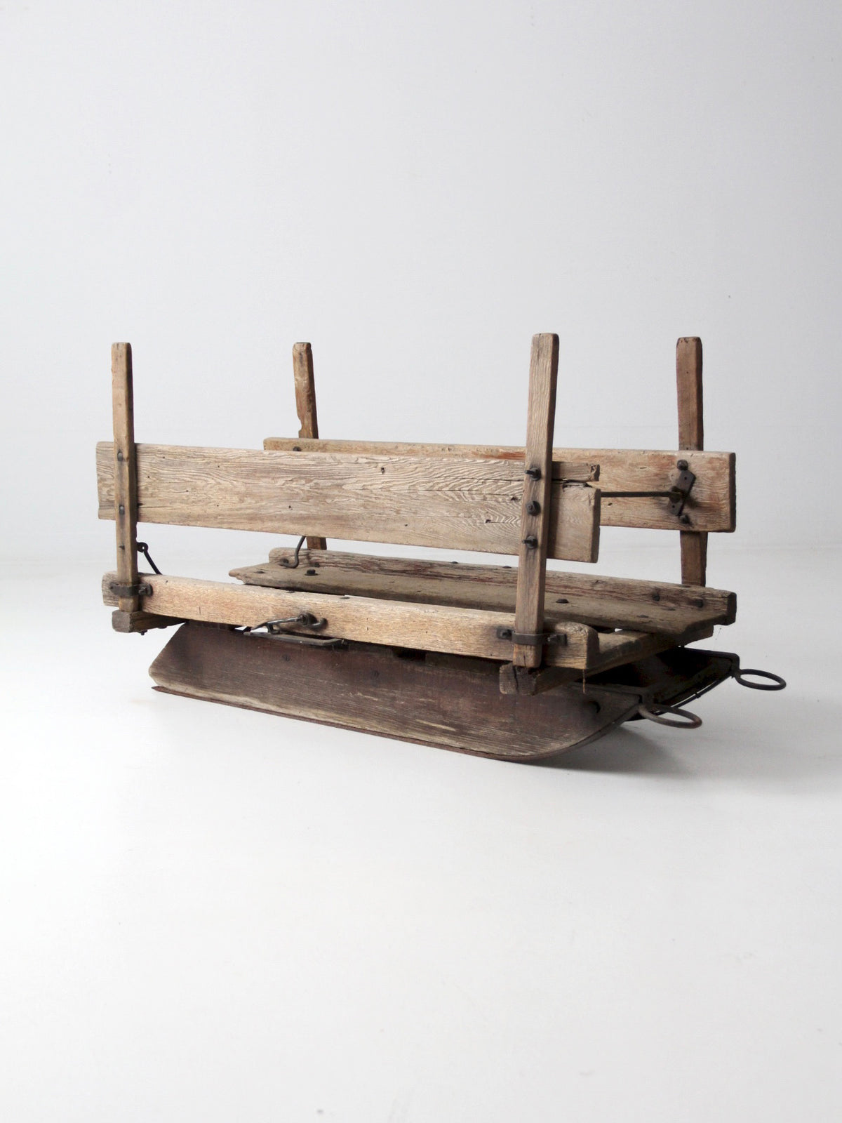 antique primitive wooden sled
