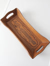 vintage carved wood farmhouse tray