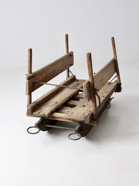 antique primitive wooden sled