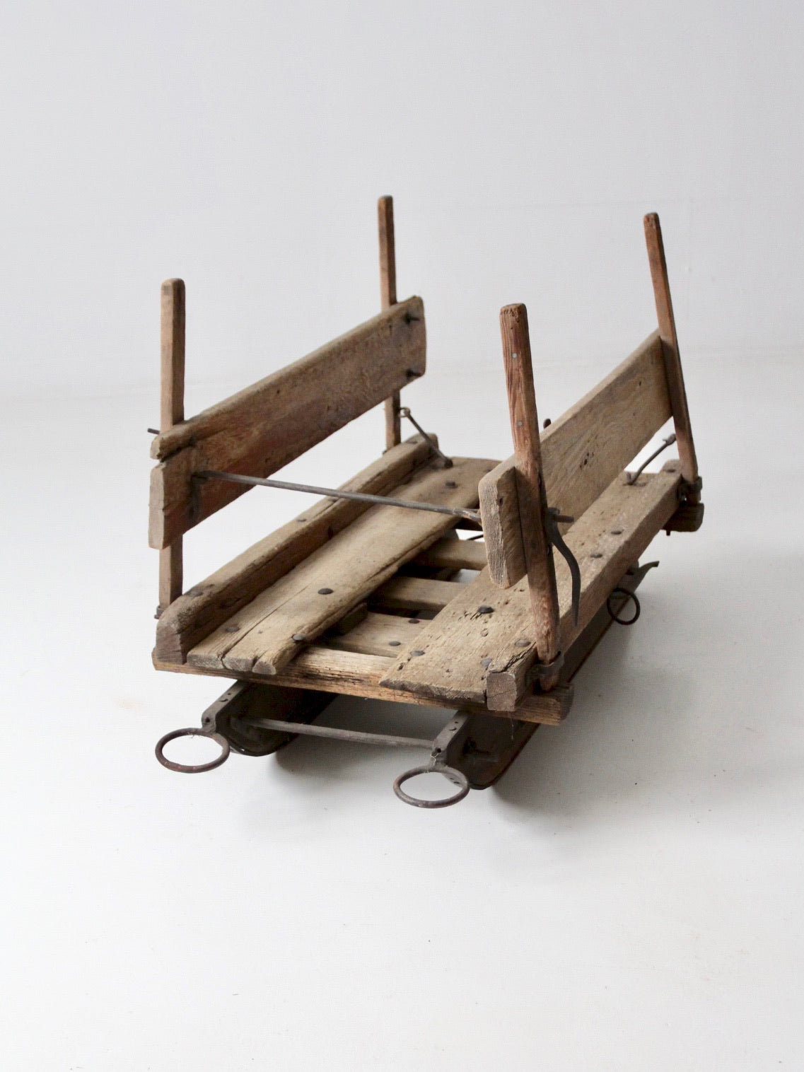 antique primitive wooden sled
