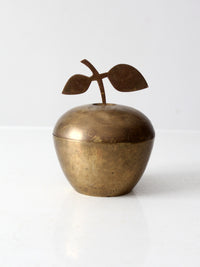 mid-century brass apple box