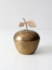 mid-century brass apple box