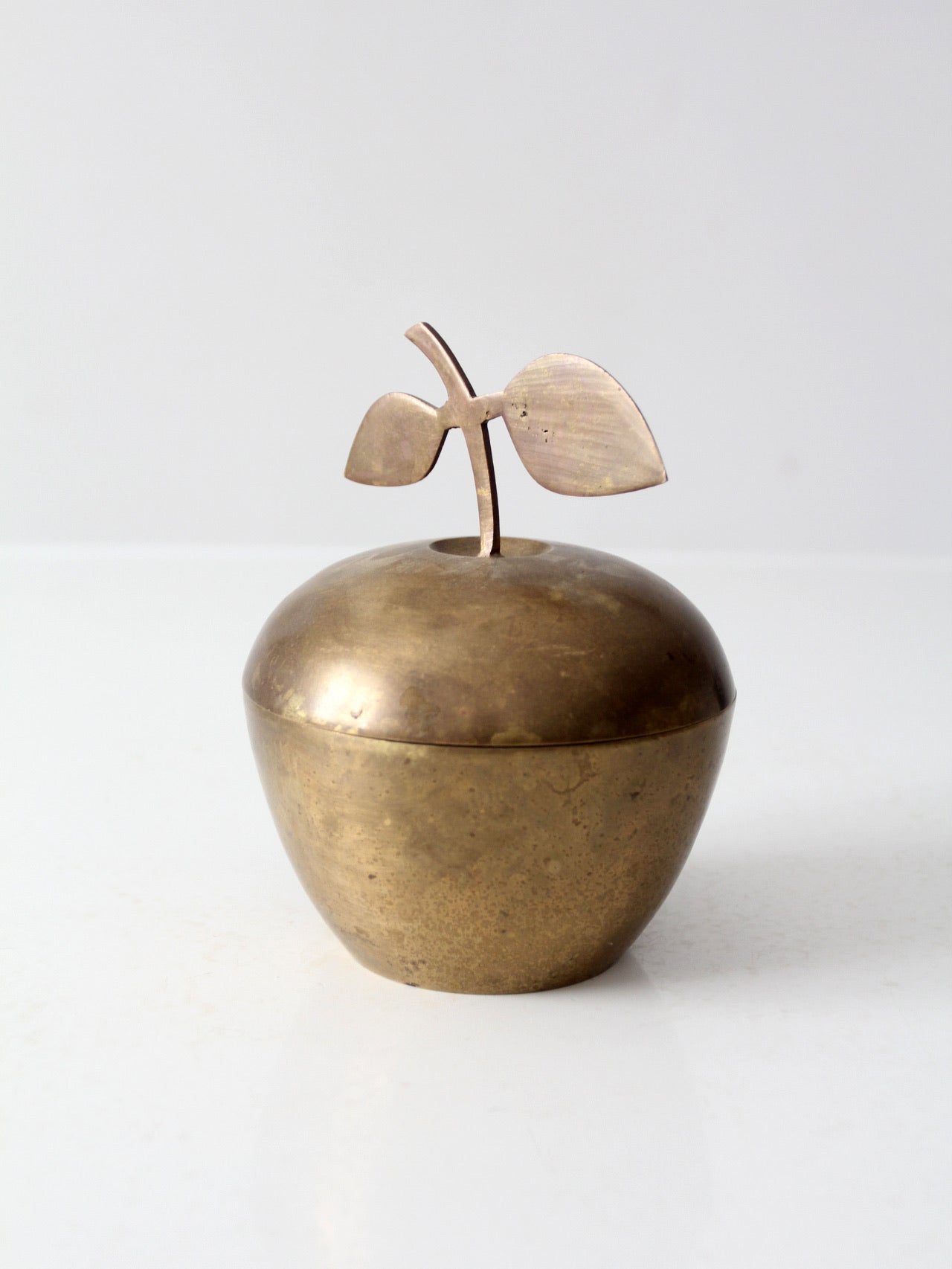 mid-century brass apple box