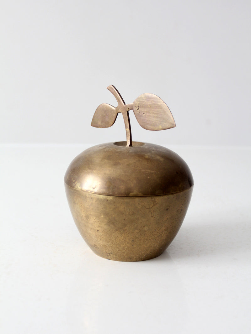 mid-century brass apple box