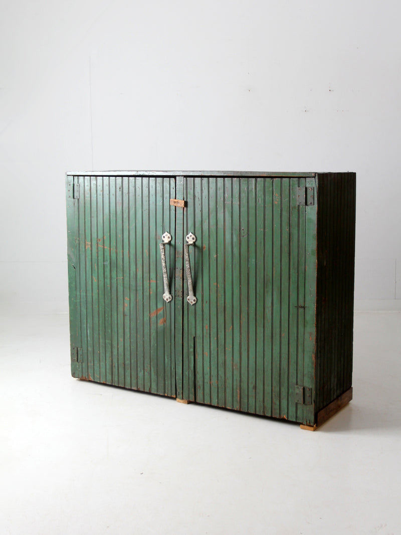antique painted wood cabinet