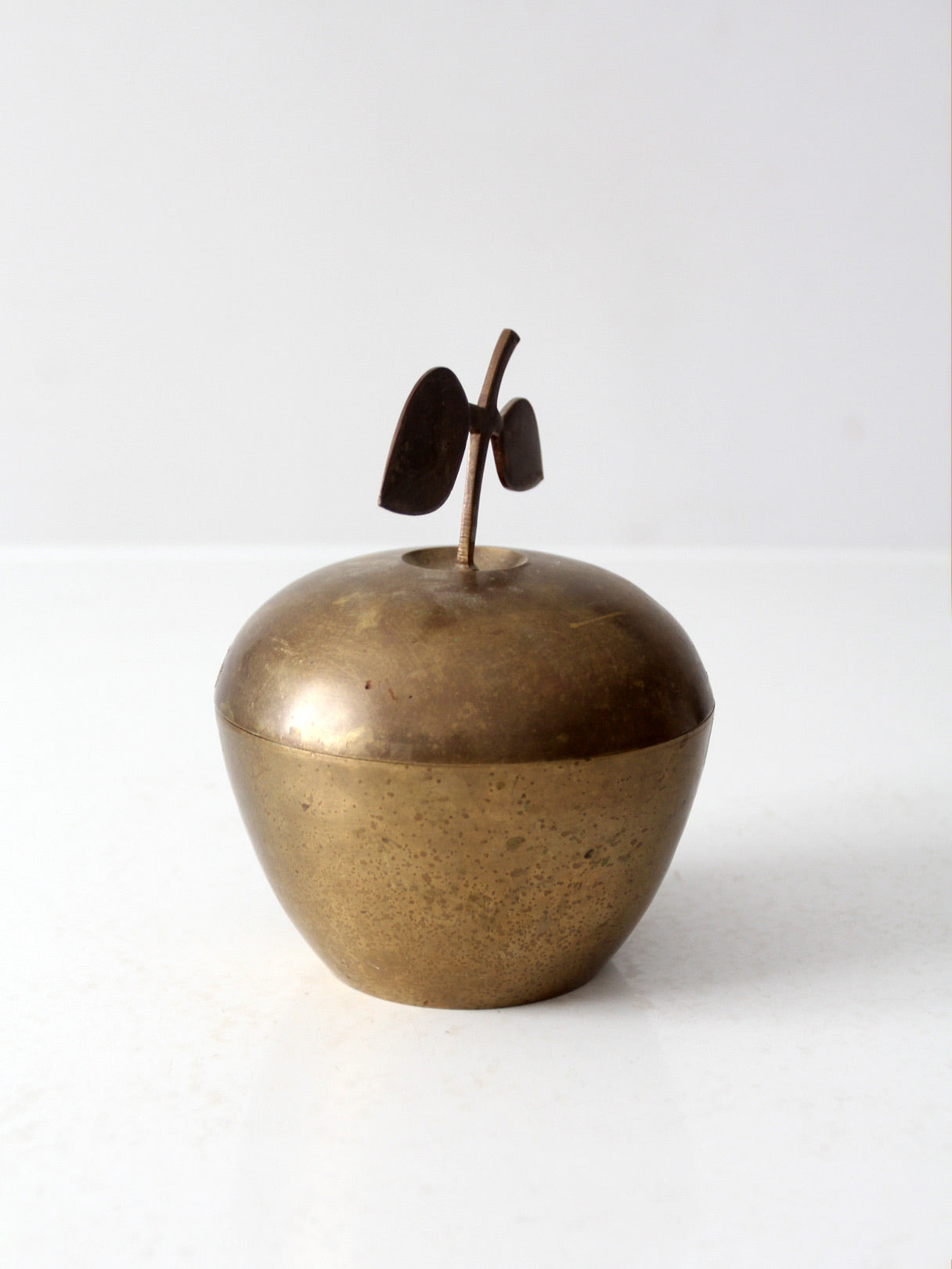 mid-century brass apple box