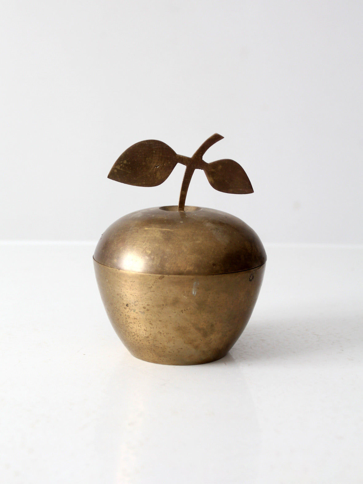 mid-century brass apple box