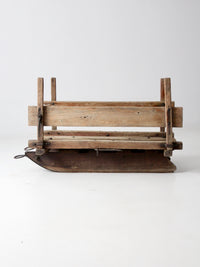 antique primitive wooden sled