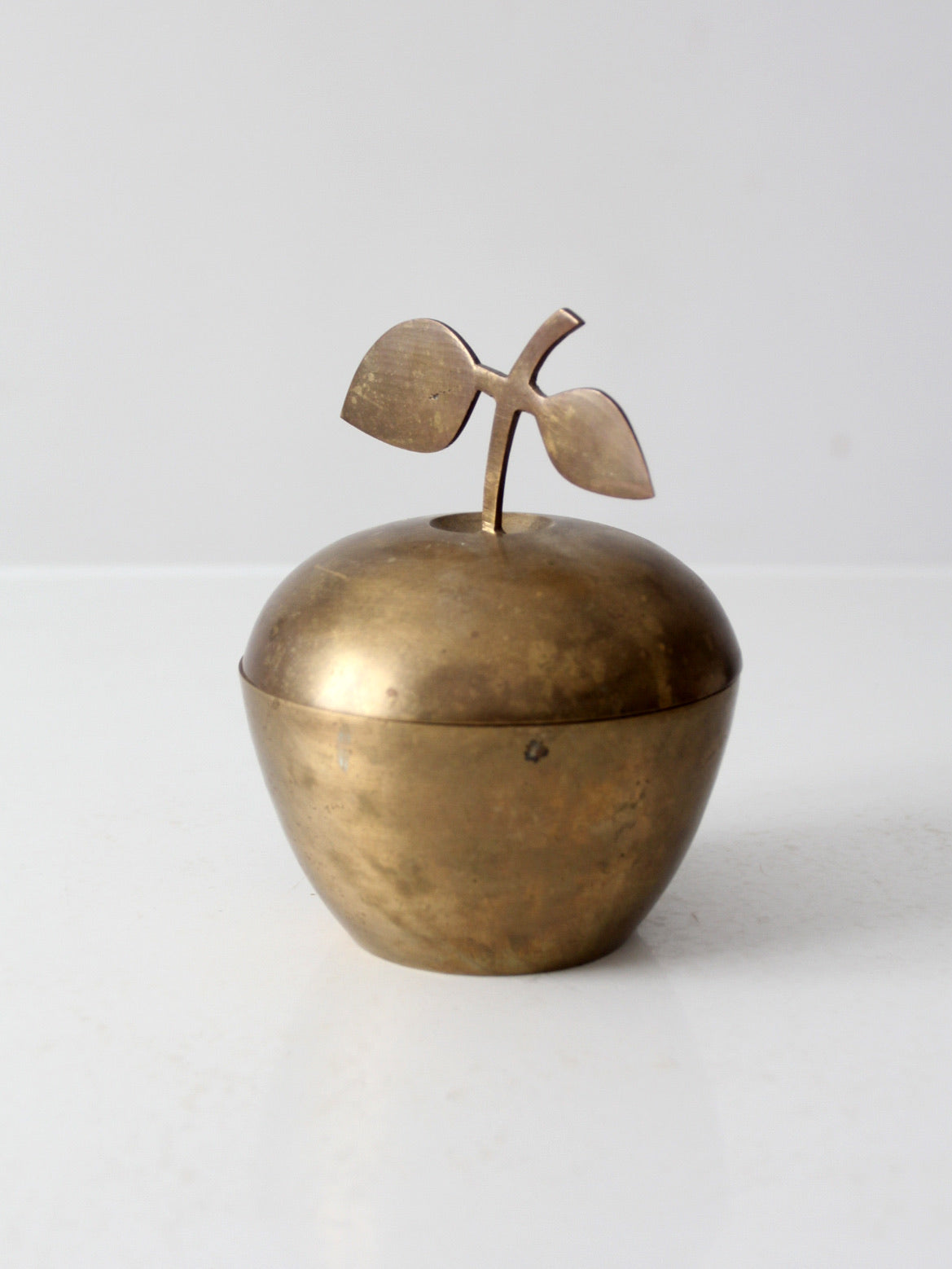 mid-century brass apple box