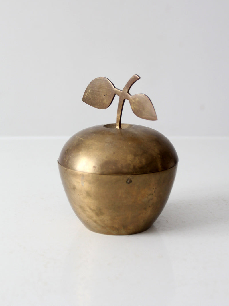 mid-century brass apple box