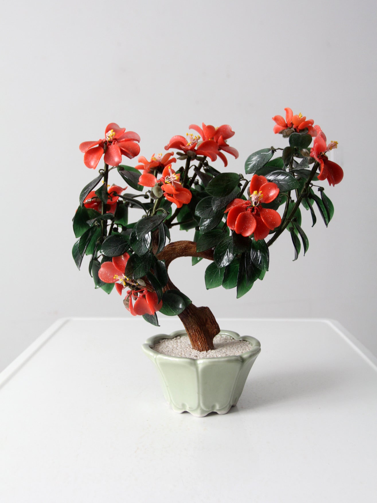 盆栽12 vintage Chinese art glass bonsai tree – 86 Vintage