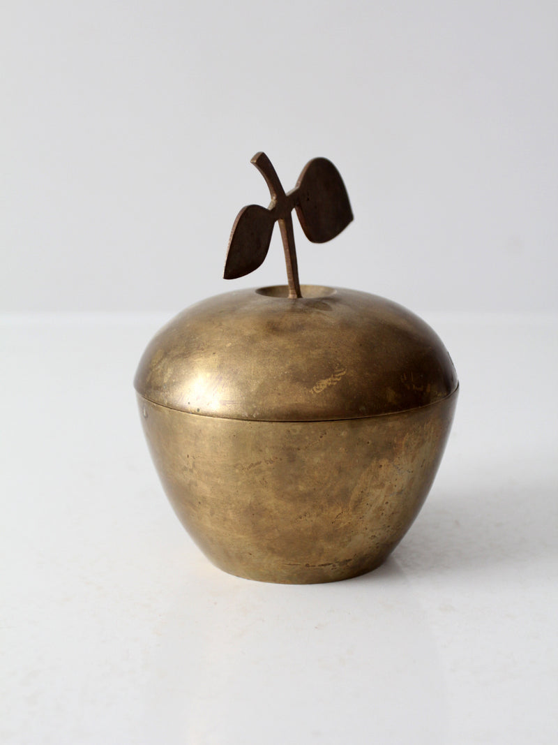 mid-century brass apple box