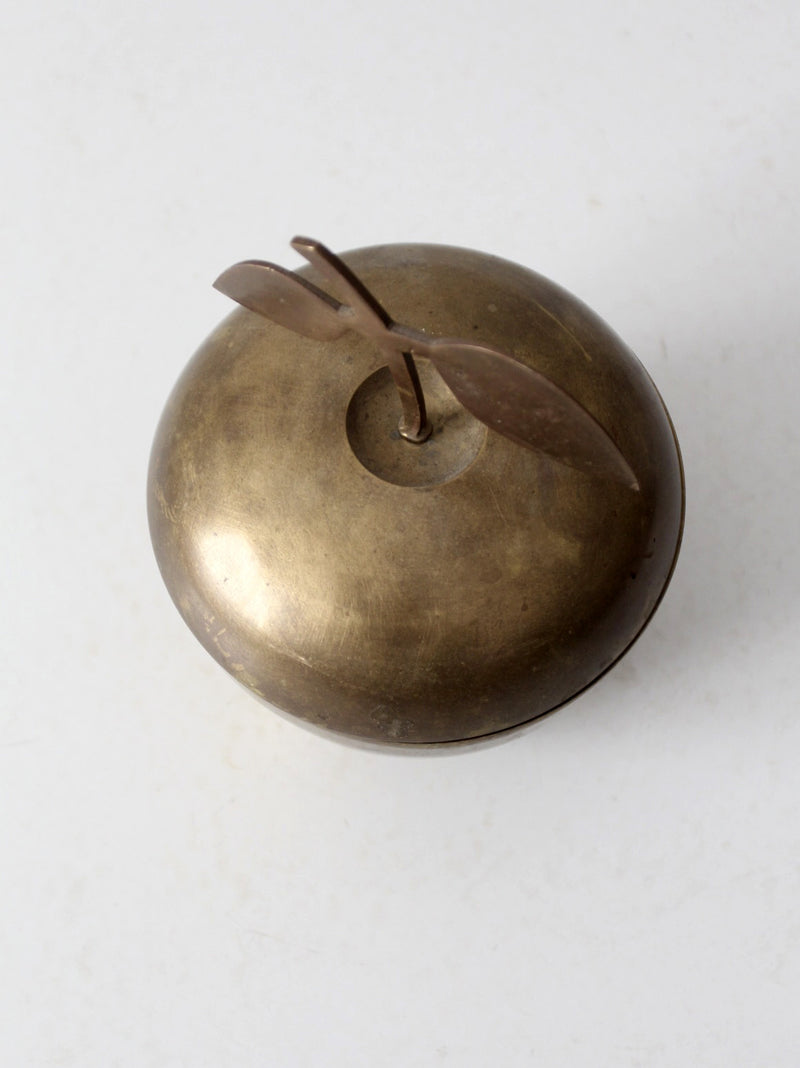 mid-century brass apple box