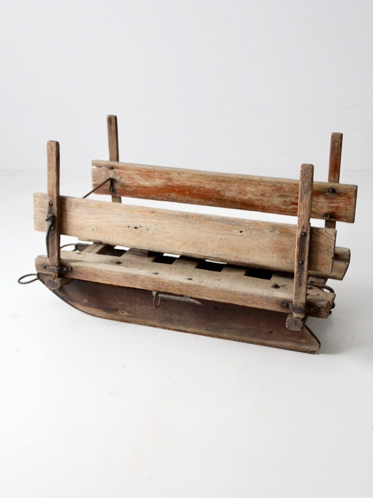 antique primitive wooden sled