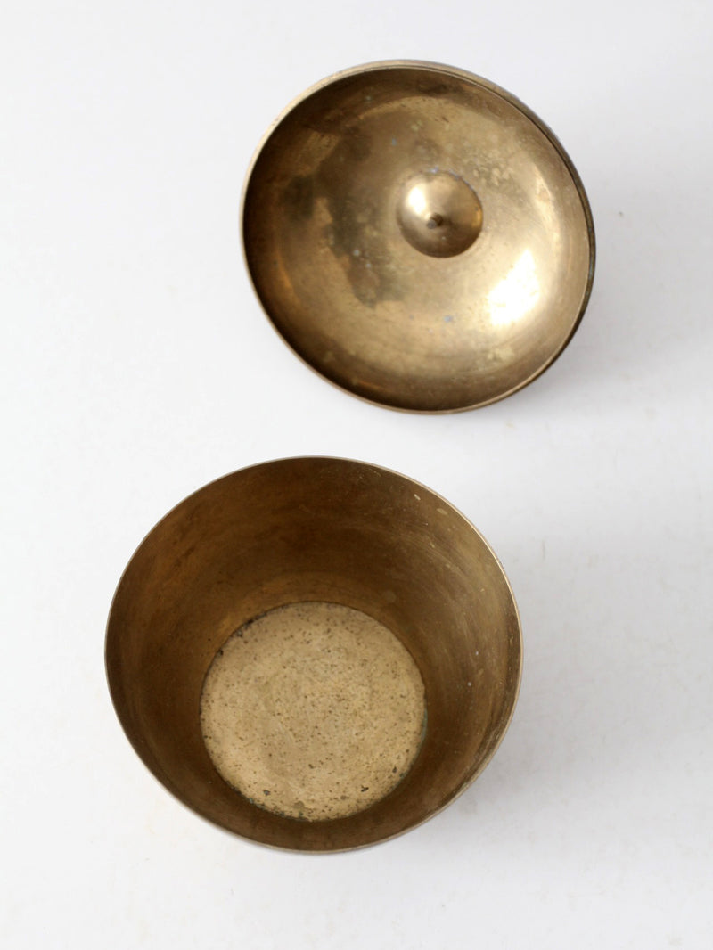 mid-century brass apple box