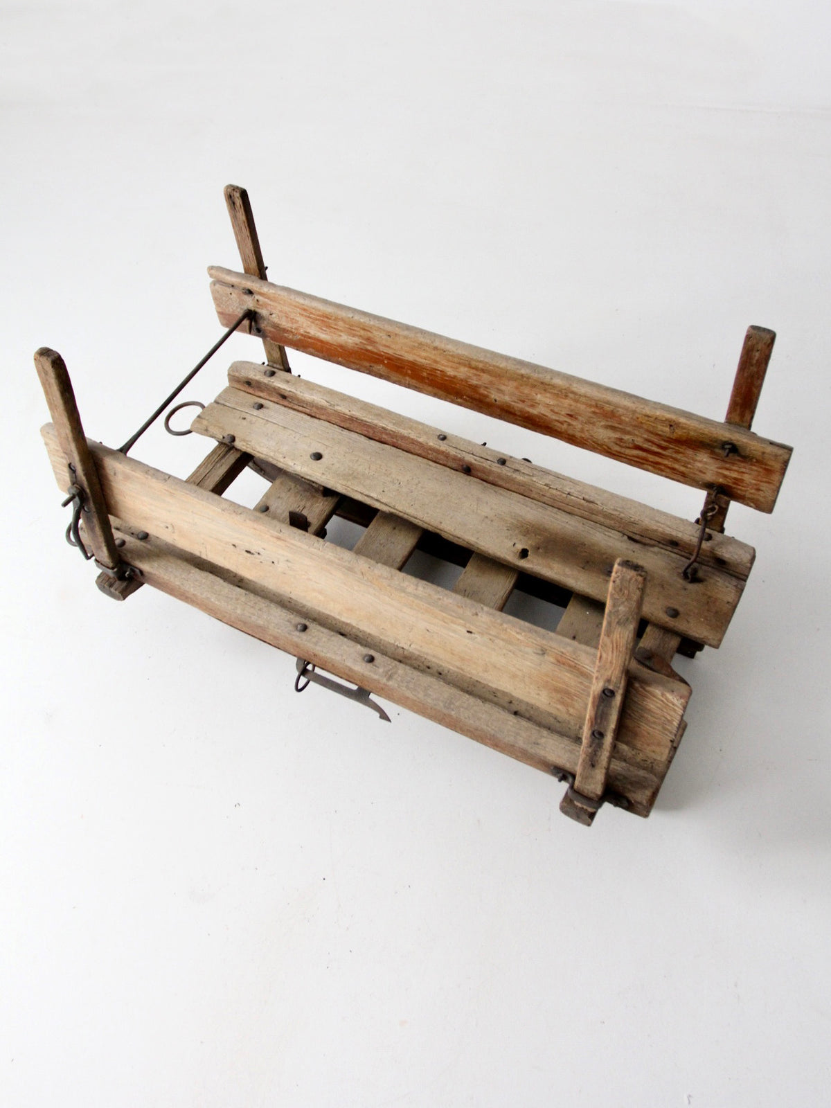 antique primitive wooden sled