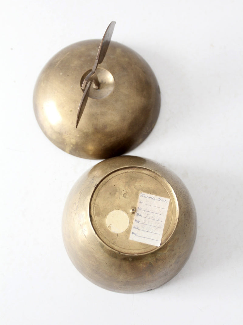 mid-century brass apple box