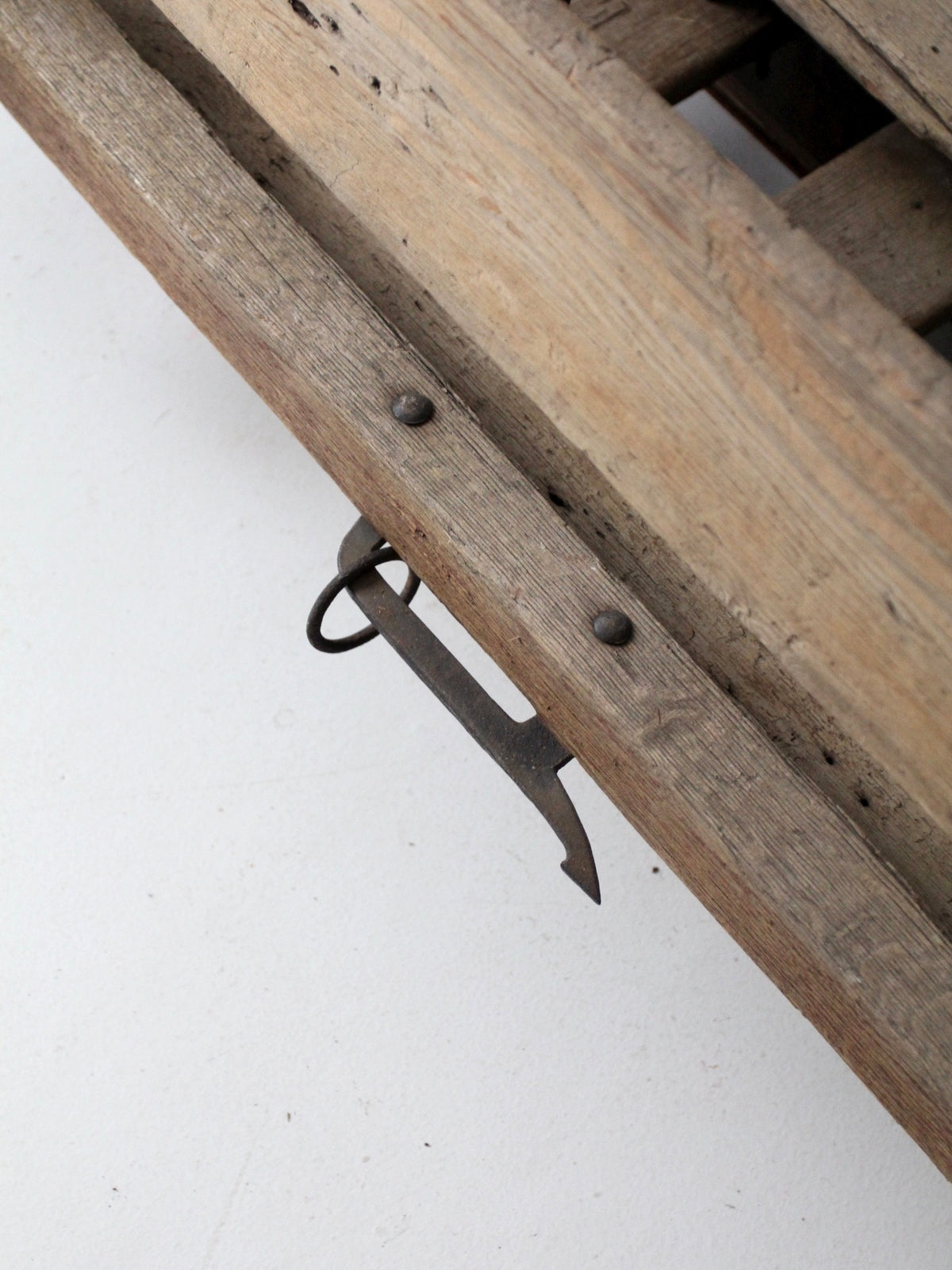 antique primitive wooden sled