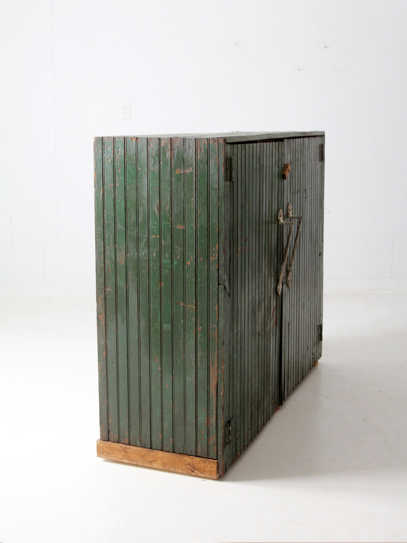 antique painted wood cabinet