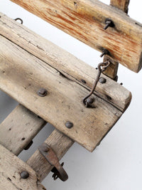 antique primitive wooden sled
