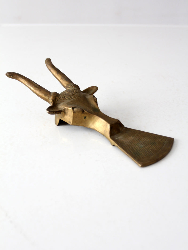 mid-century brass boot jack