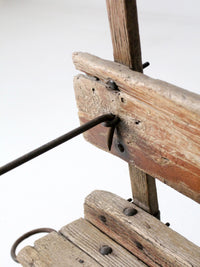 antique primitive wooden sled