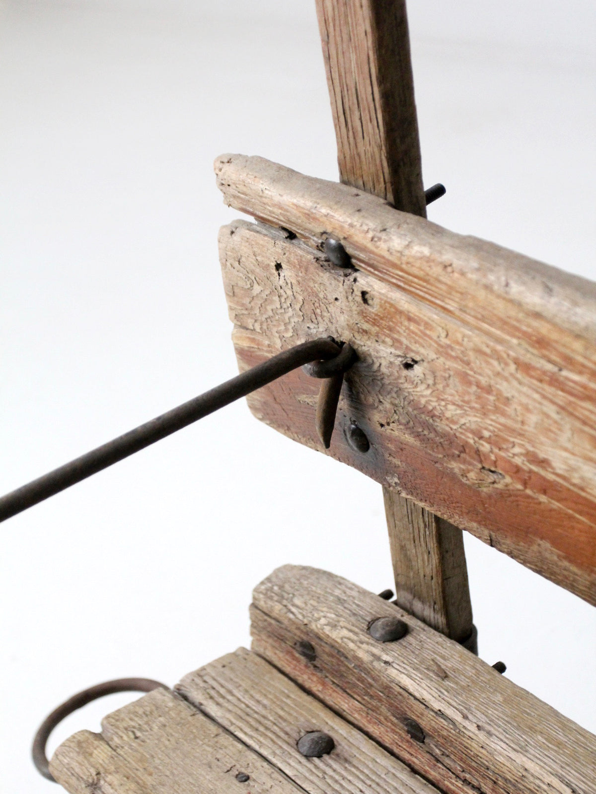 antique primitive wooden sled