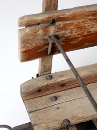antique primitive wooden sled