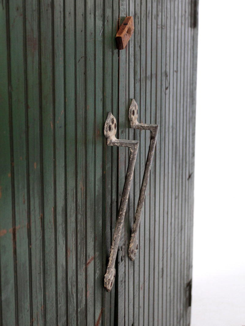 antique painted wood cabinet